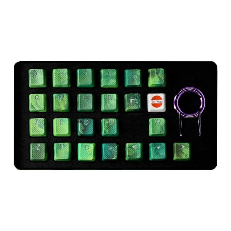 Tai-Hao Rubber Backlit Mark II Gaming Keycap - Green Camo - مفاتيح كيبورد